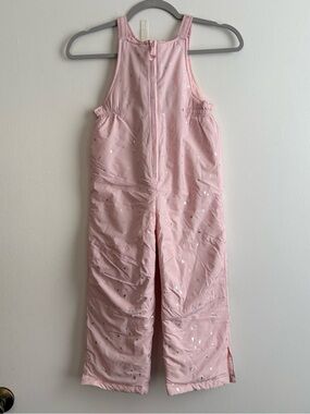 NWT Gymboree Girls 4T Pink Heart Water Resistant Winter Snow Bib Pants